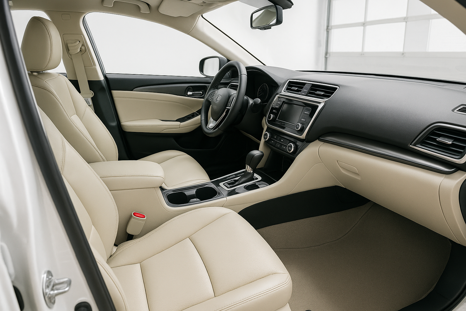 after wash interior sedan