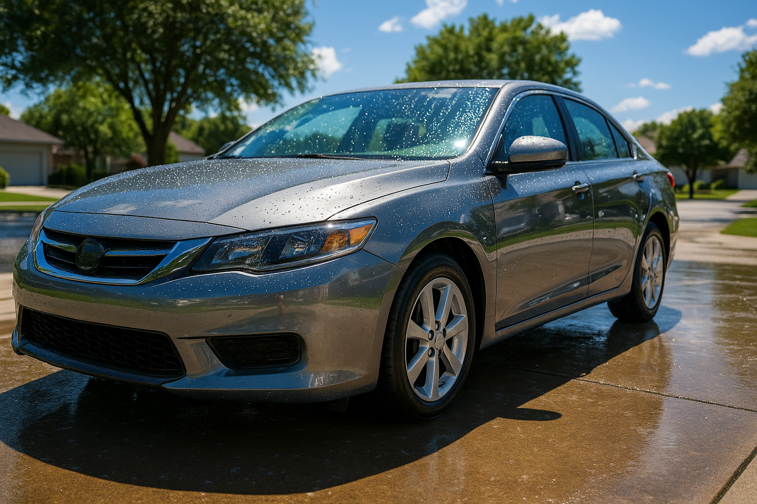 sedan after car wash